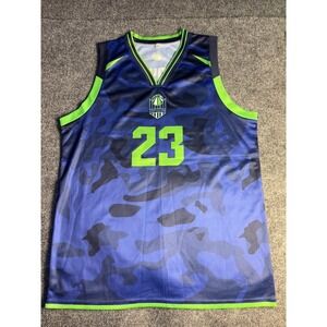 zolo Sublimated 23 Sportswear Uniforms Jersey Basketball Club Mens Large Blue‎